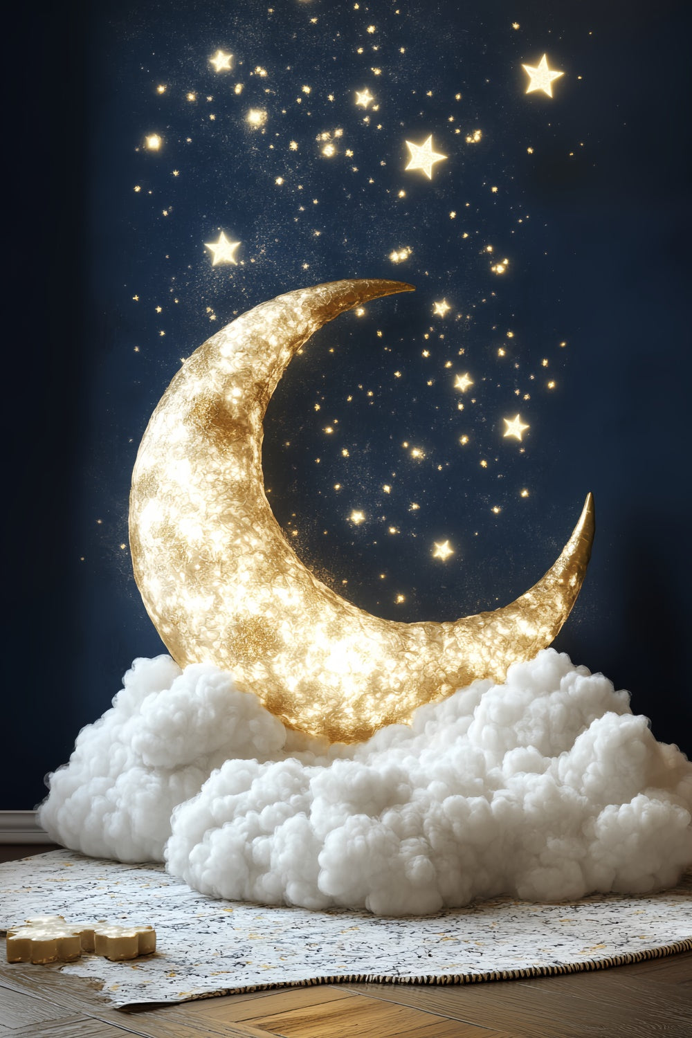 Moon and Stars Backdrop Night Sky Wonder Newborn Backdrop CSH5-257