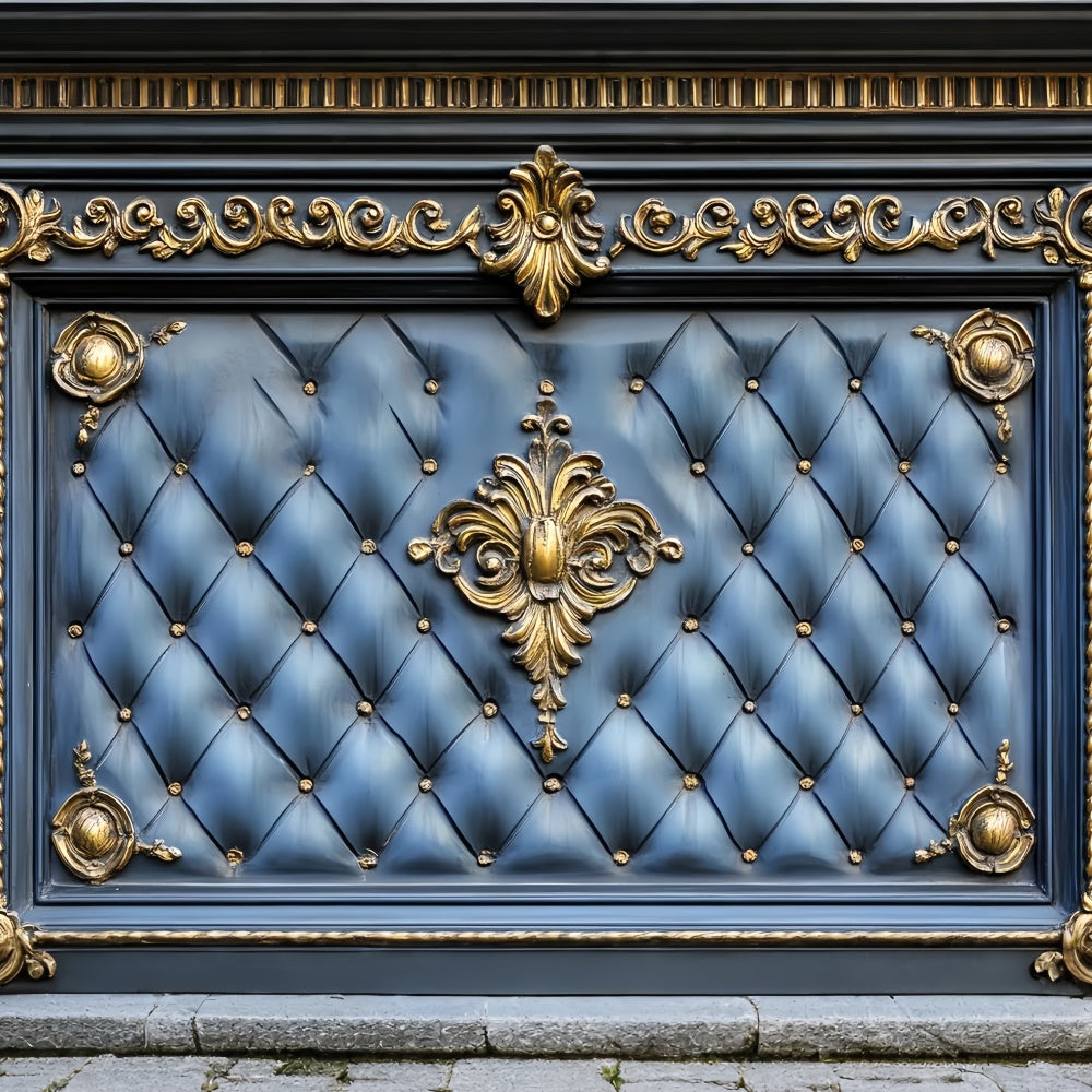 Fathers Day Photo Backdrop Regal Blue Leather Backdrop CSH5-26