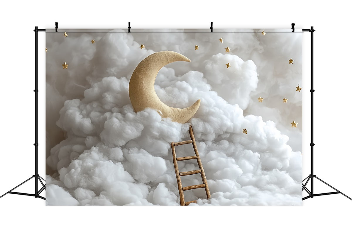 Moon and Stars Backdrop Golden Moon Climb Newborn Backdrop CSH5-261