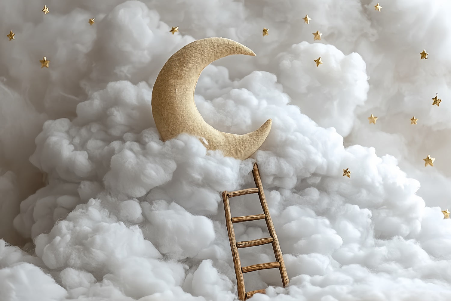 Moon and Stars Backdrop Golden Moon Climb Newborn Backdrop CSH5-261