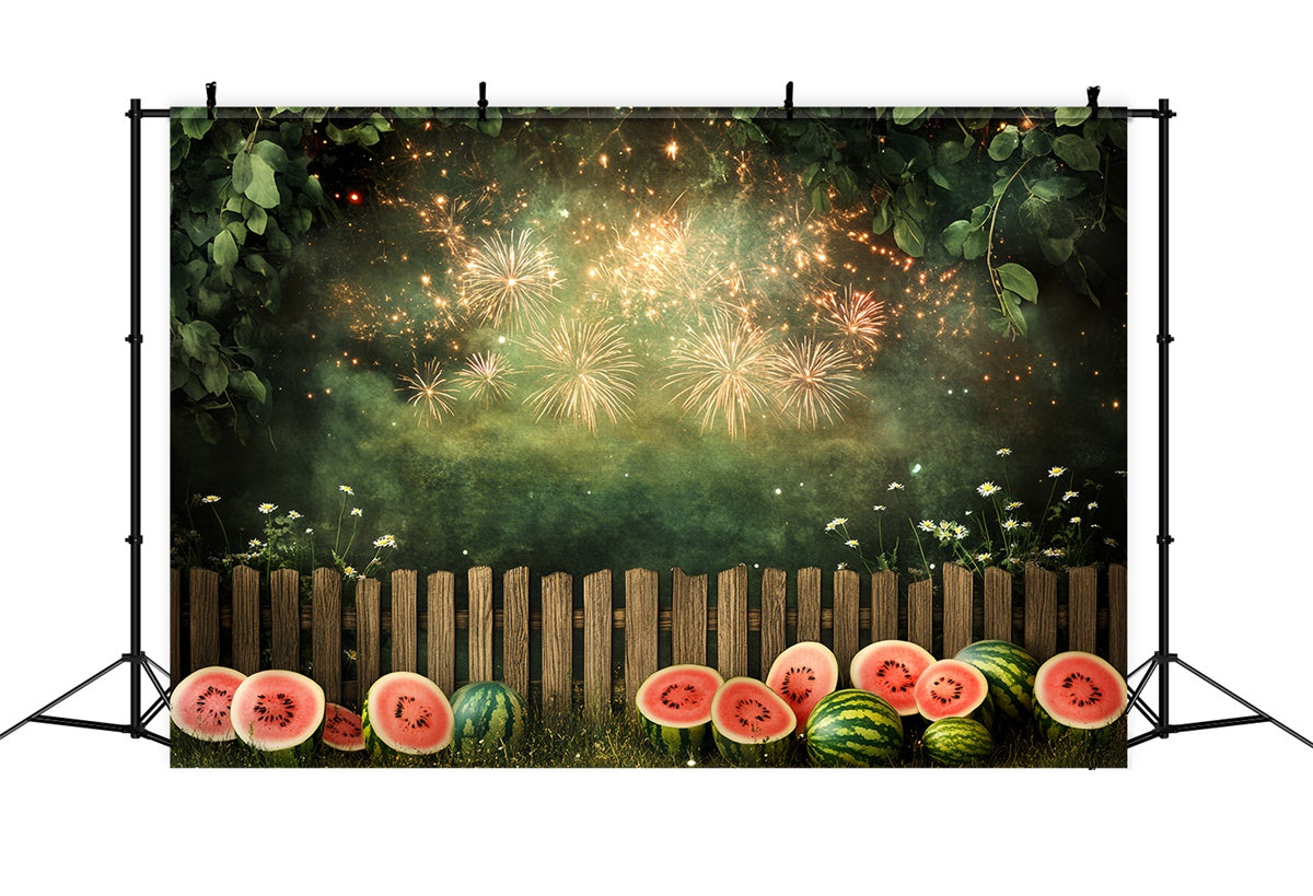 Fireworks Backdrop Watermelon Sparkle Garden Kids Backdrop CSH5-262