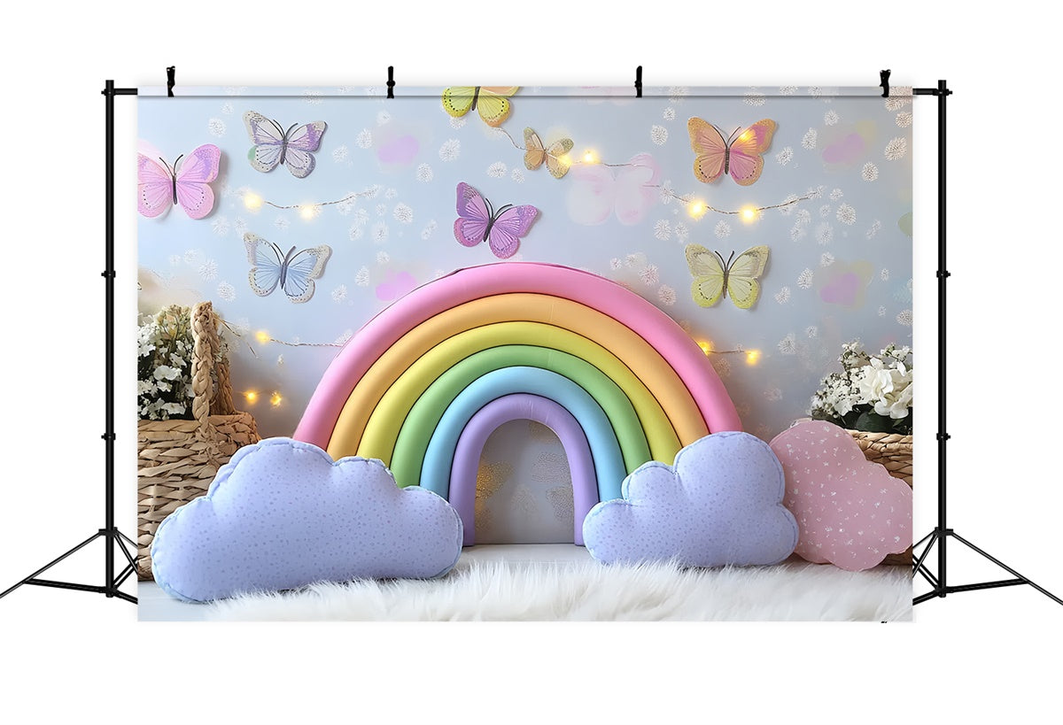 Rainbow Backdrop Butterfly Rainbow Bliss Newborn Backdrops CSH5-269