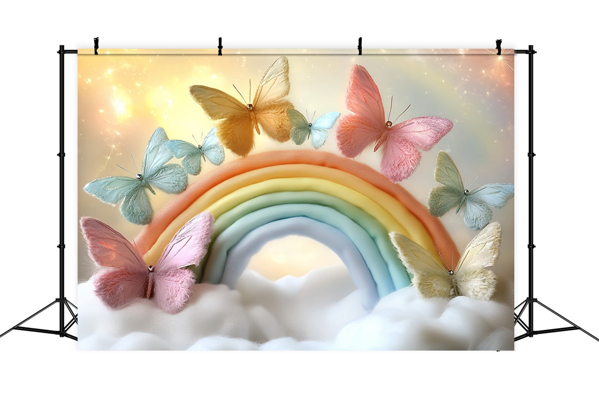 Butterfly Backdrop Butterfly Rainbow Glow Kids Backdrop CSH5-273