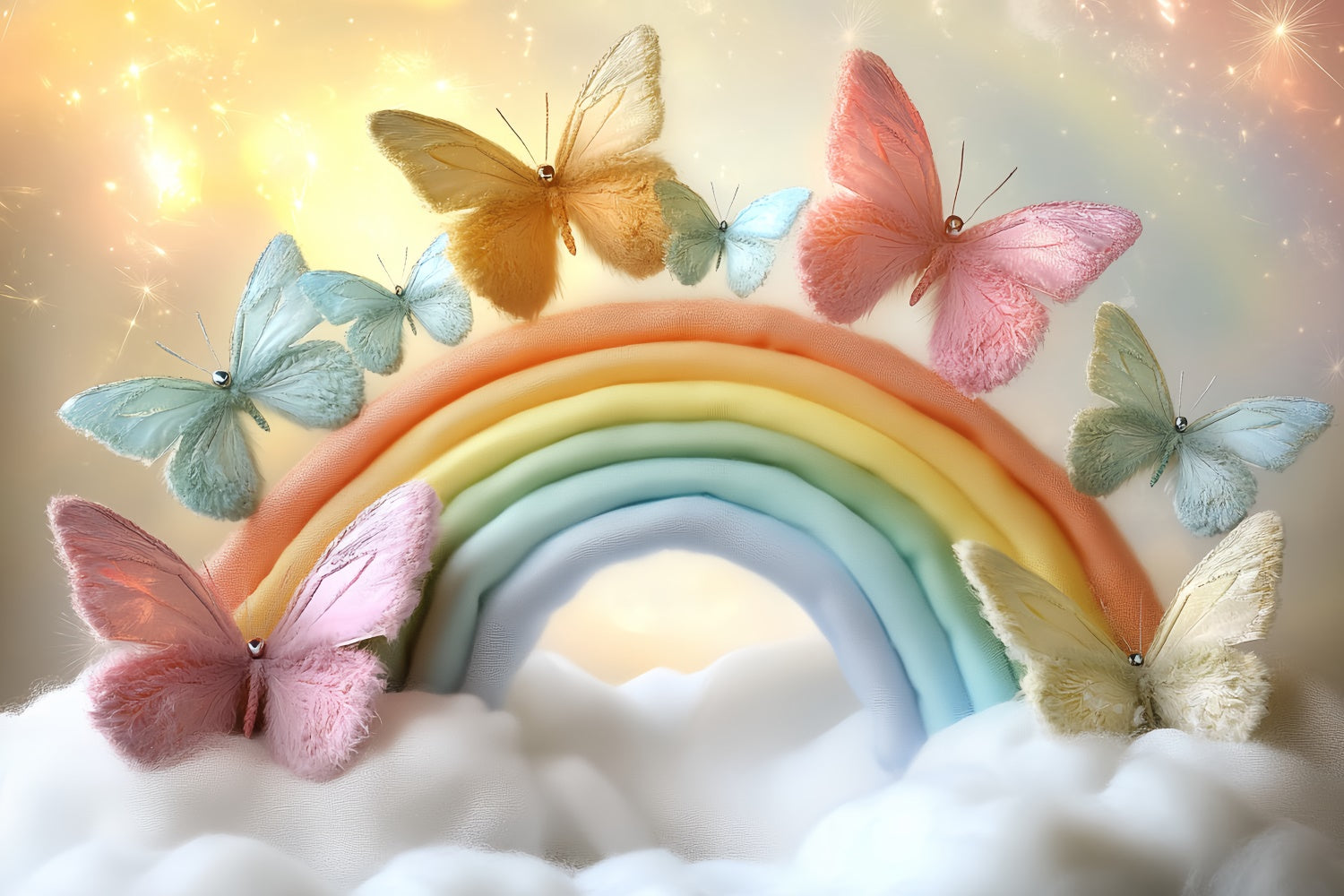 Butterfly Backdrop Butterfly Rainbow Glow Kids Backdrop CSH5-273