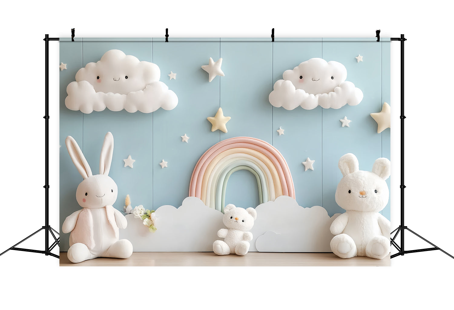 Newborn Photography Backdrops Bunny Rainbow Cloud Backdrop CSH5-278