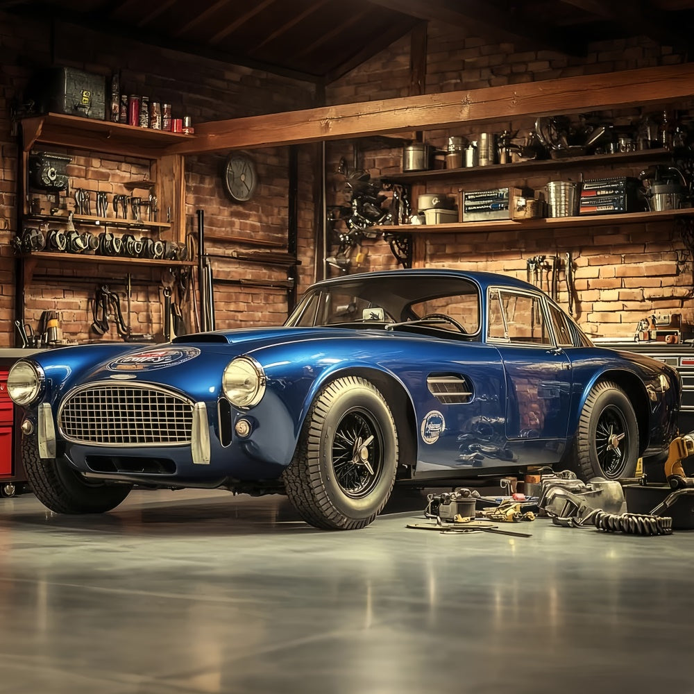 Fathers Day Photo Backdrop Race Car Garage Backdrop CSH5-28