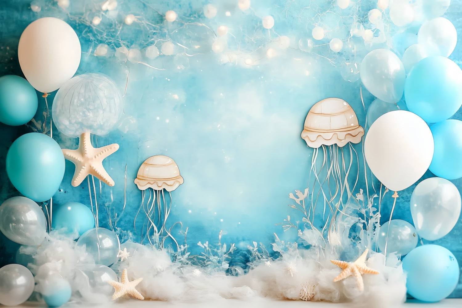 Kids Backdrops Jellyfish Ocean Dream Balloon Backdrop CSH5-293