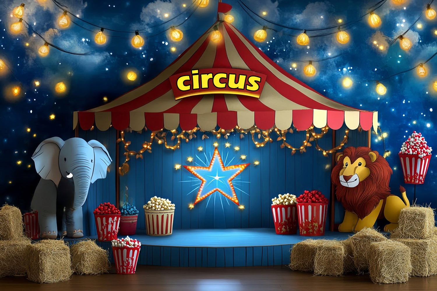 Circus Backdrop Circus Star Night Kids Backdrop CSH5-296
