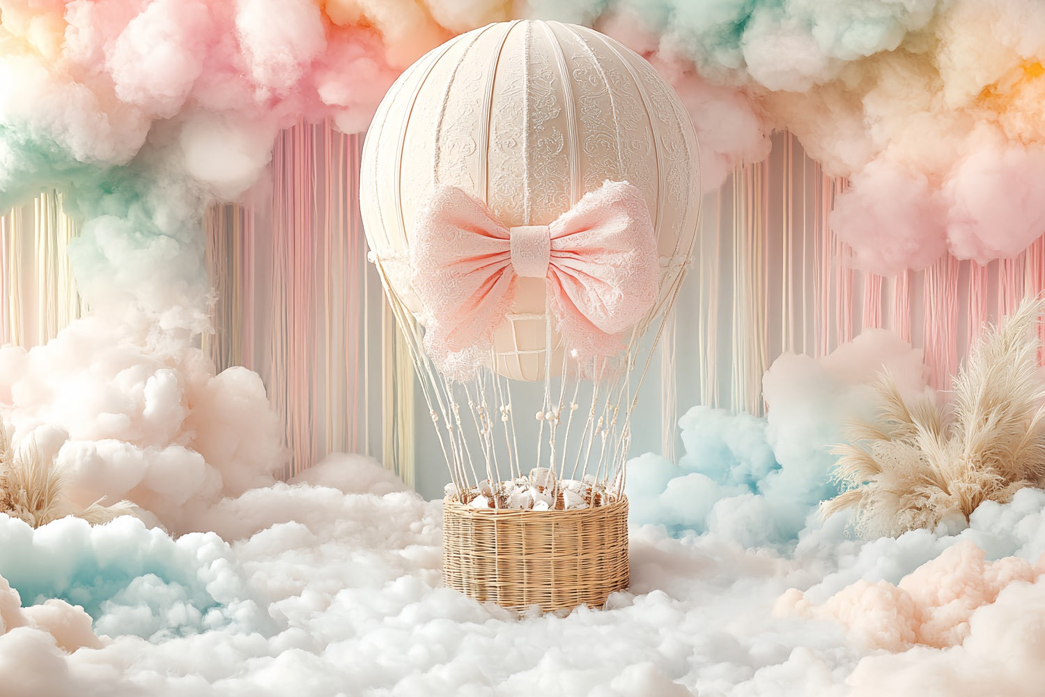 Newborn Backdrops Blush Cloud Balloon Ride Backdrop CSH5-297