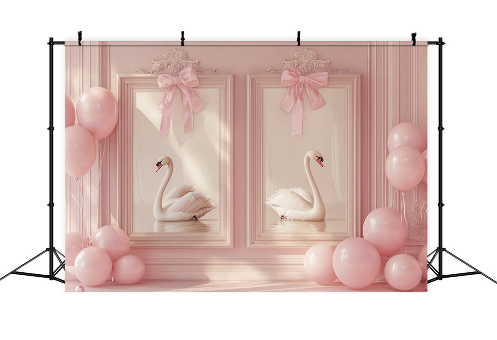 Menu Backdrop Swan Vintage Wall Backdrop Blush Swan Elegance Newborn Backdrop CSH5-318