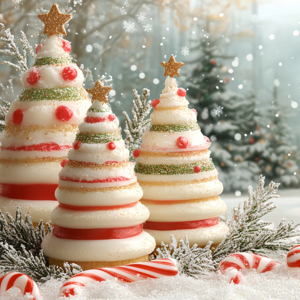 Christmas Photo Backdrops Sweet Christmas Forest Kids Backdrop CSH5-325
