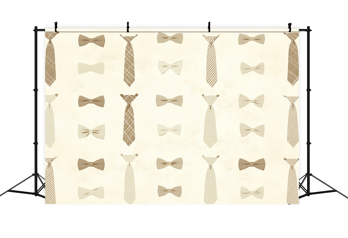 Backdrops For Father's Day Beige Tie Pattern Backdrop CSH5-35