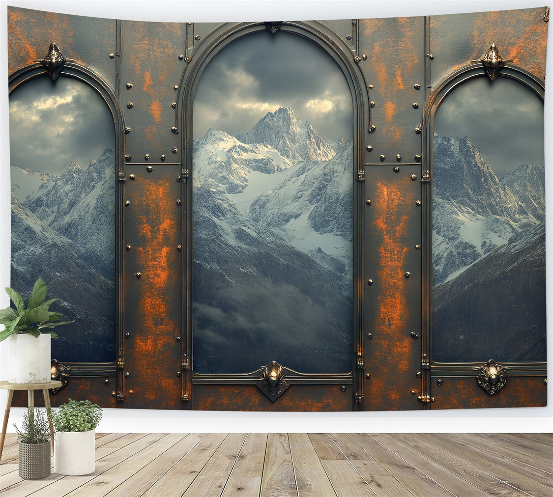 Backdrop Fathers Day Metal Window Mountain Backdrop CSH5-38