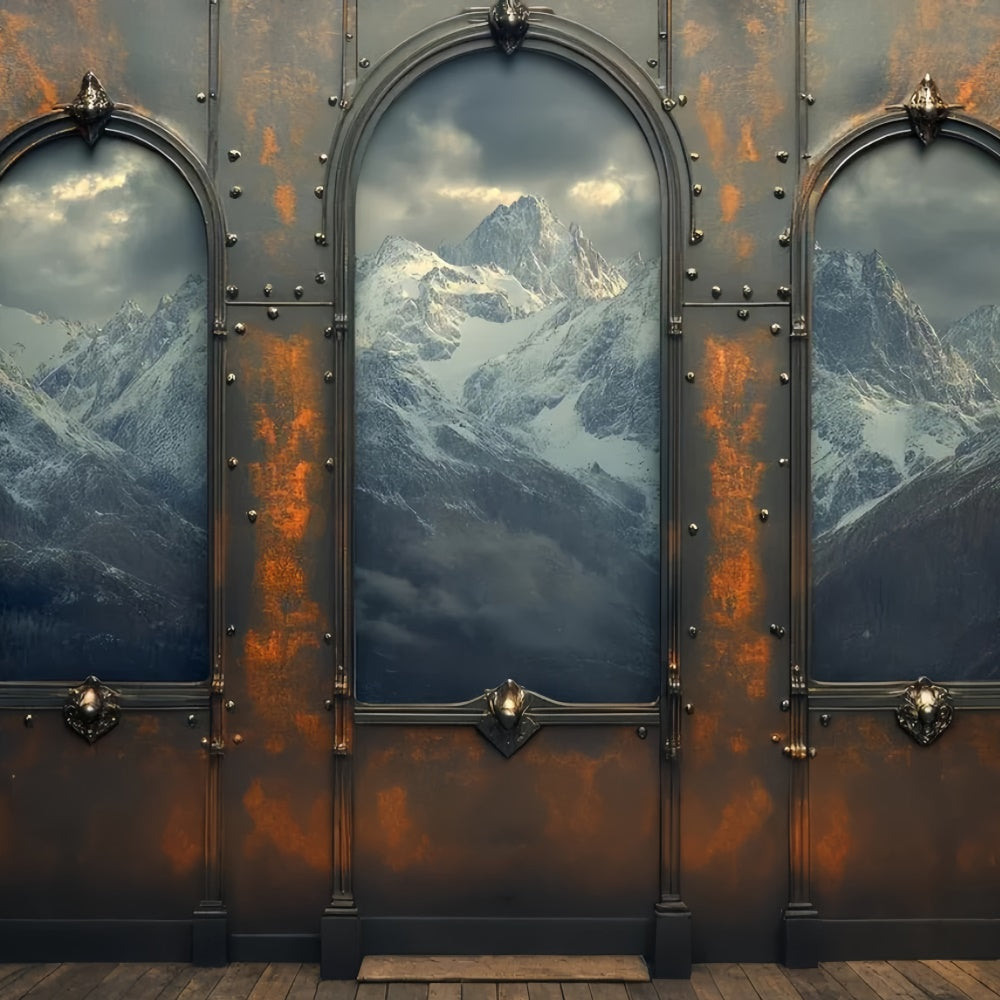Backdrop Fathers Day Metal Window Mountain Backdrop CSH5-38