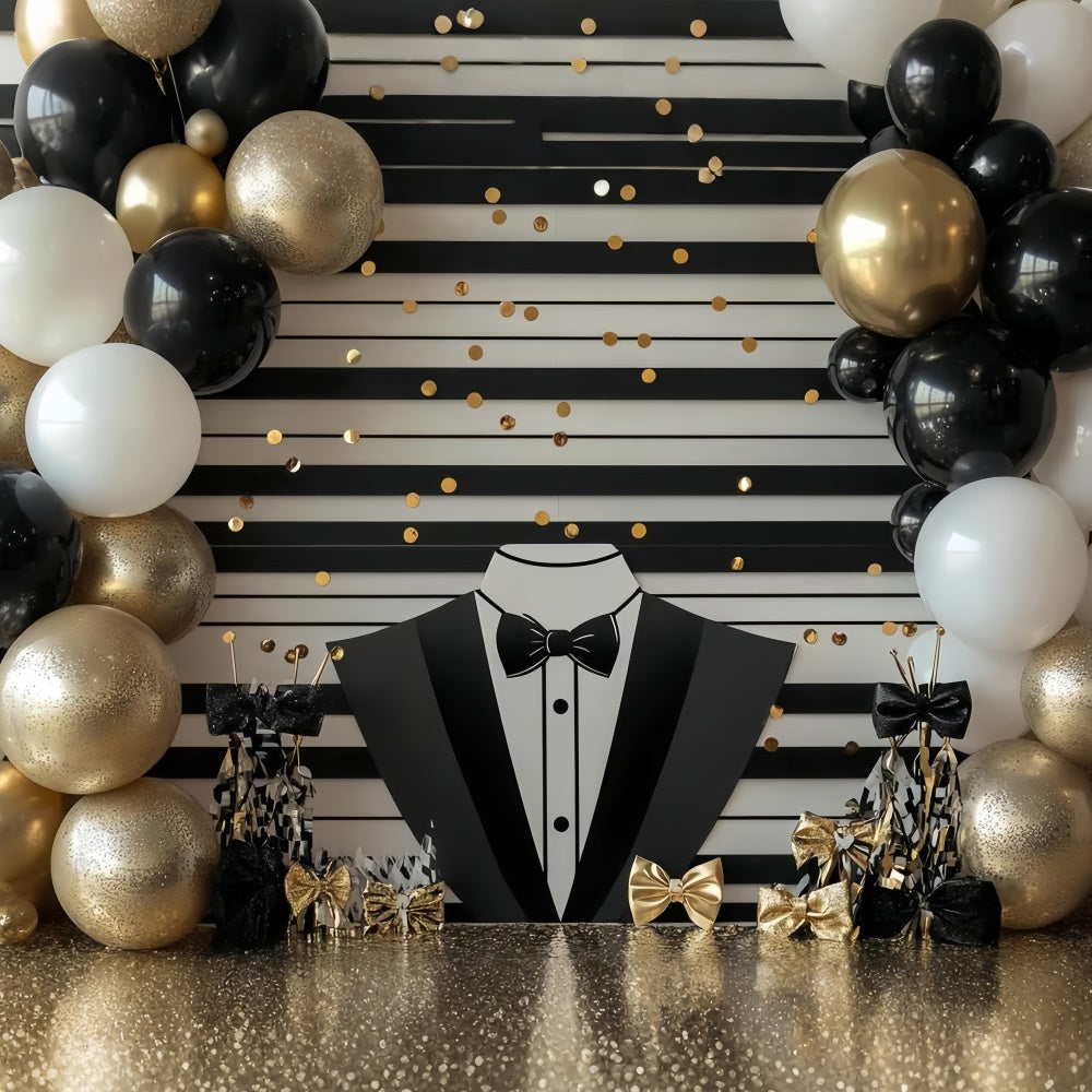 Fathers Day Backdrop Glamorous Tuxedo Balloon Backdrop CSH5-42