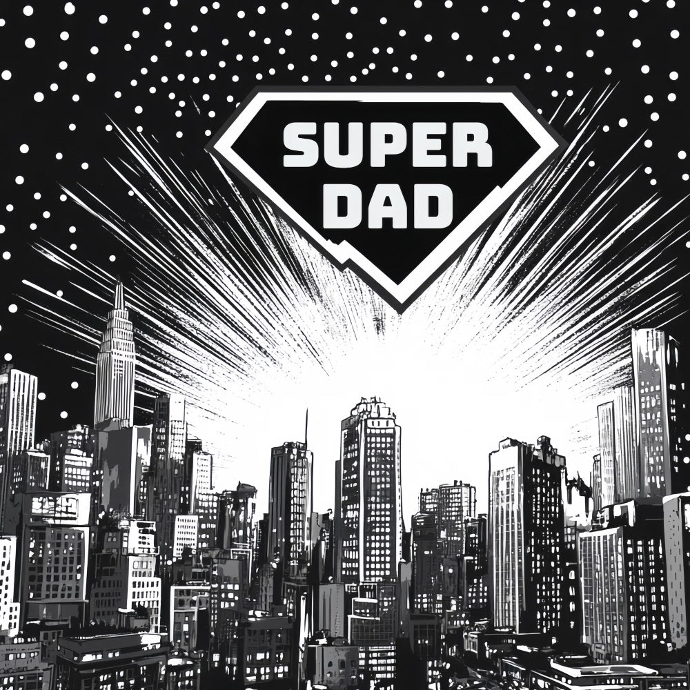 Fathers Day Backdrop Ideas Comic Book Hero City Backdrop CSH5-45