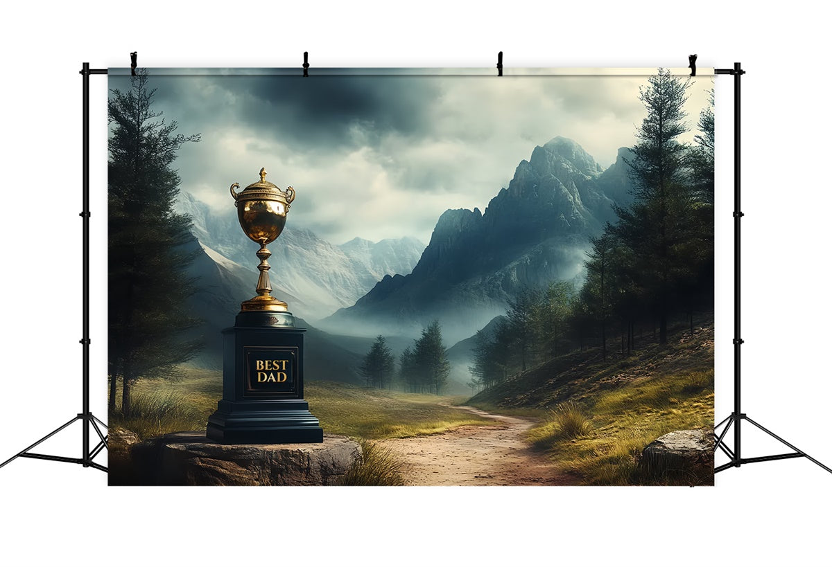 Fathers Day Backdrop Majestic Mountains Trophy Backdrop CSH5-51