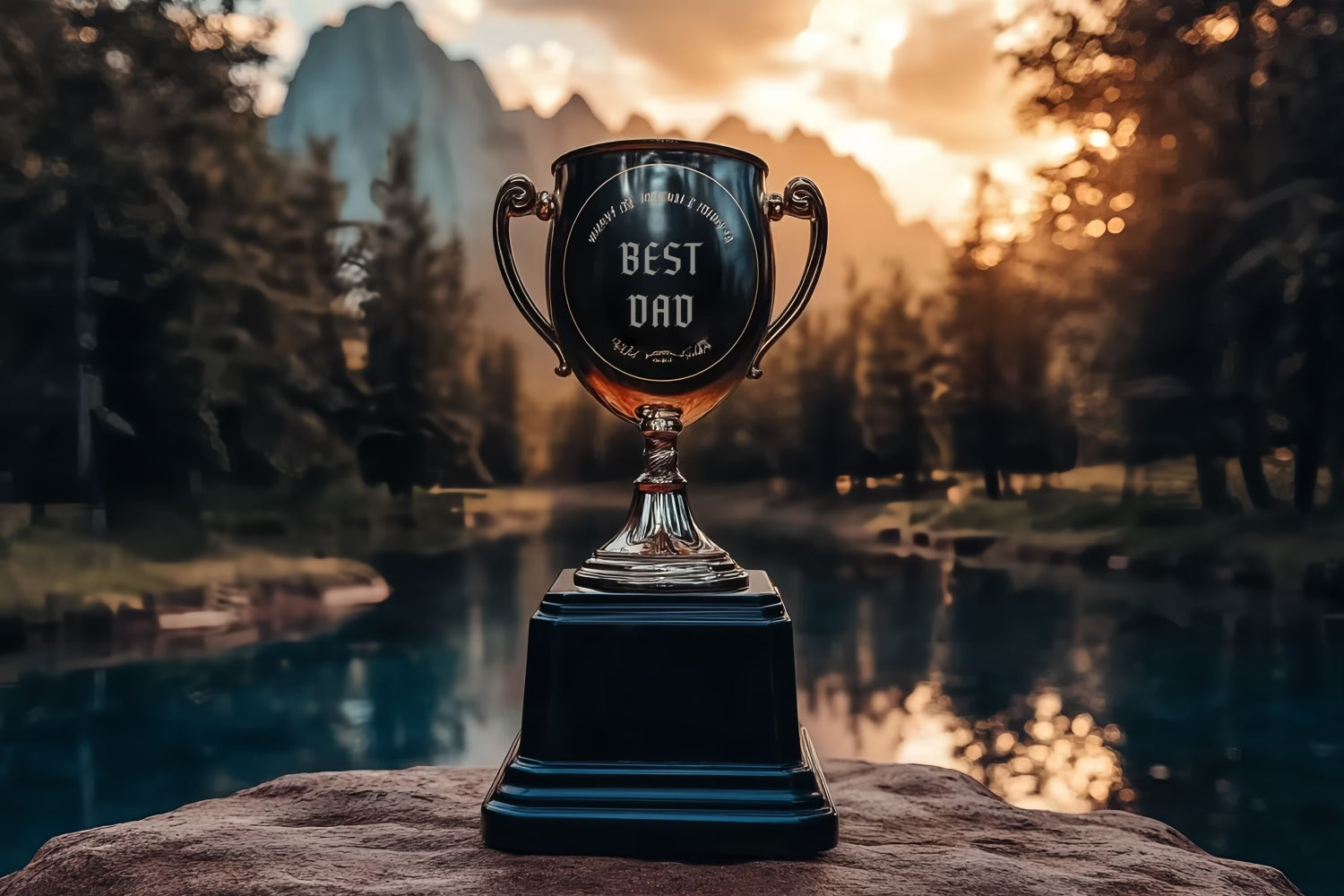 Father's Day Backdrop Lake Reflections Trophy Backdrop CSH5-53