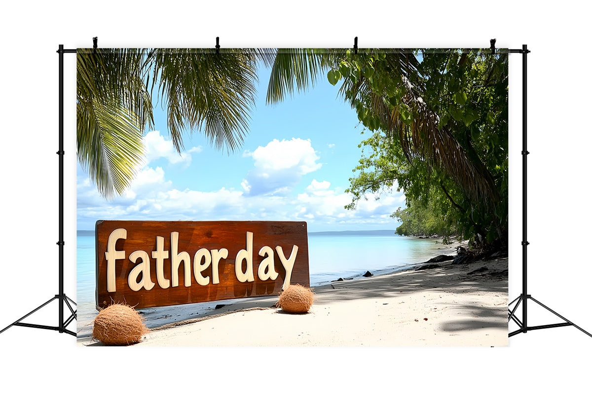 Backdrop Father's Day Sunny Sand Palm Tree Backdrop CSH5-67