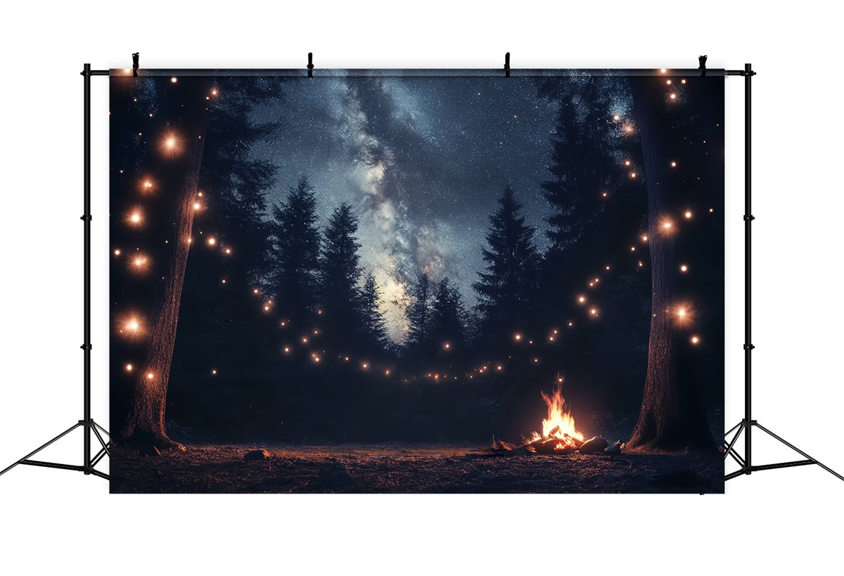 Fathers Day Backdrop Ideas Starry Forest Lights Backdrop CSH5-69