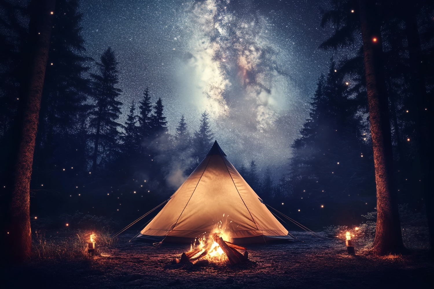 Father's Day Photo Backdrop Star Night Tent Backdrop CSH5-70