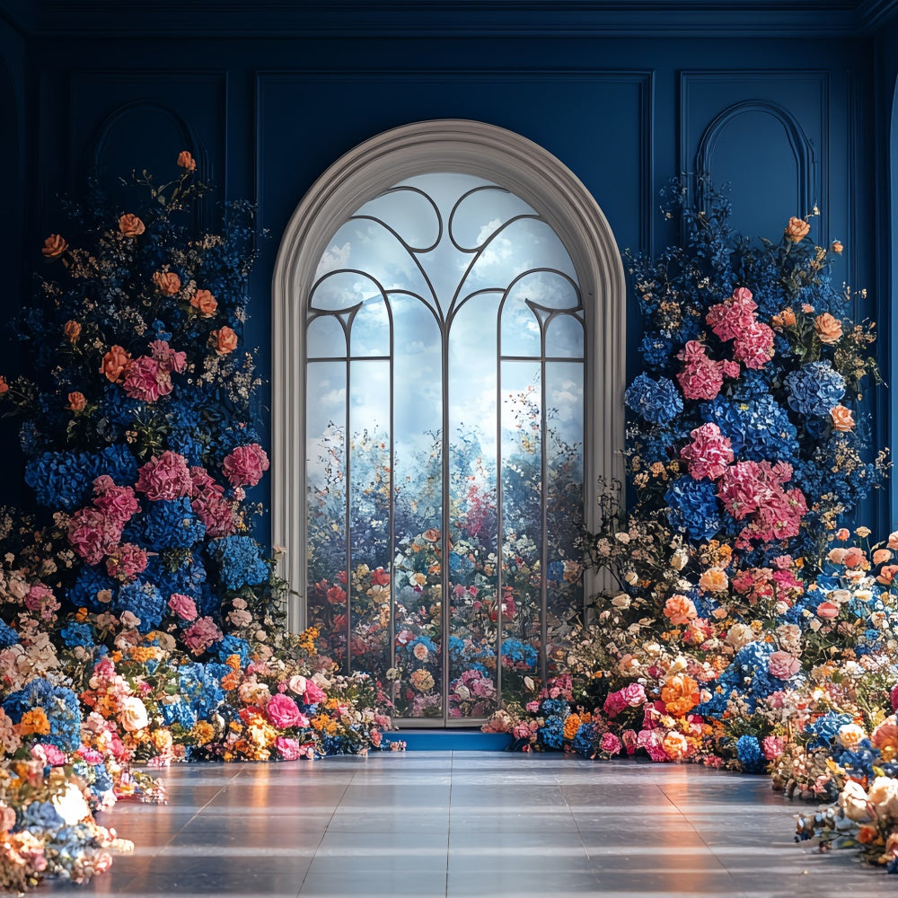 Summer Photo Backdrop Garden Window Archway Backdrop CSH5-77
