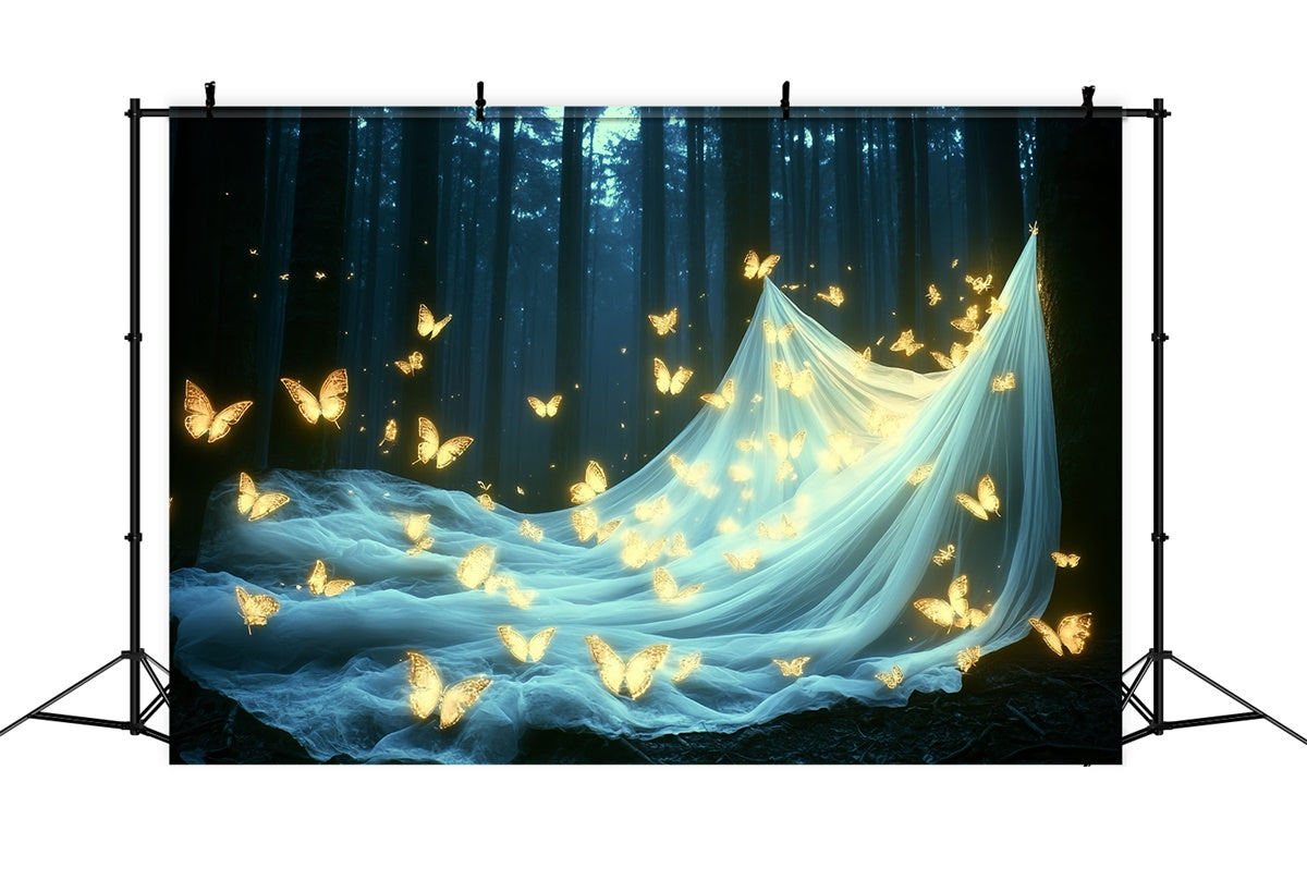 Summer Backdrop Forest Sparkling Butterfly Backdrop CSH5-85