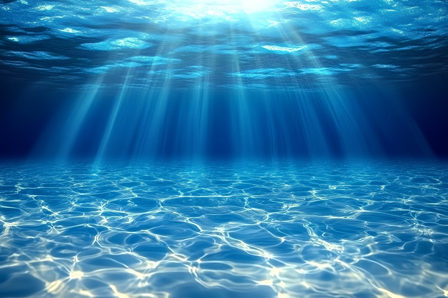 Underwater Backdrop Blue Ocean Light Rays Summer Backdrops CSH5-96