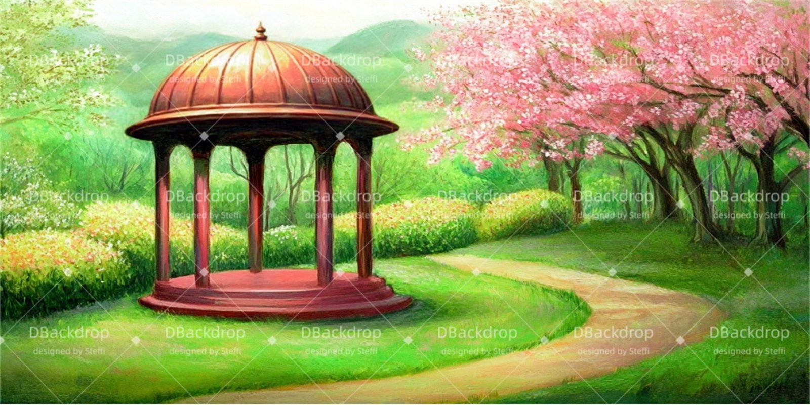 Stage Scenery Backdrops Garden Corner Movie Theater Backdrop CSH510-T107