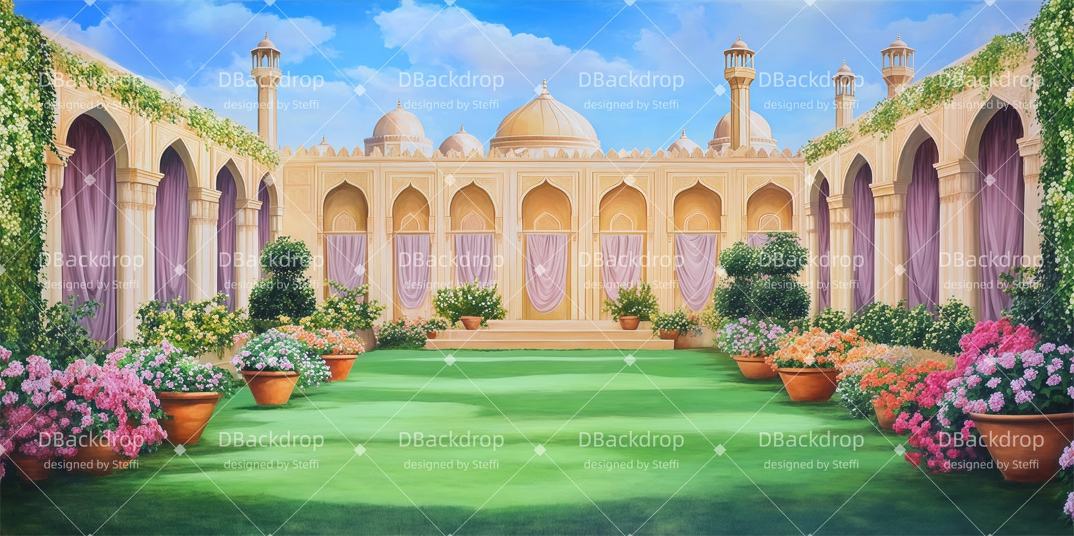 Theater Backdrops Arabian Garden School Play Backdrops CSH510-T12