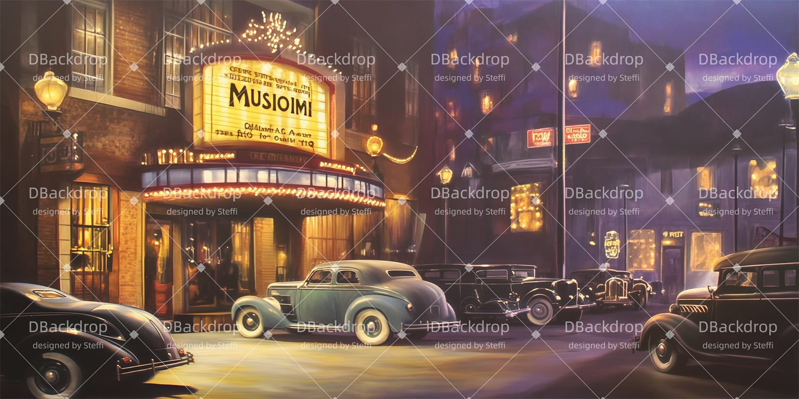 Broadway Stage Backdrop Old Theater Large Stage Backdrops CSH510-T36