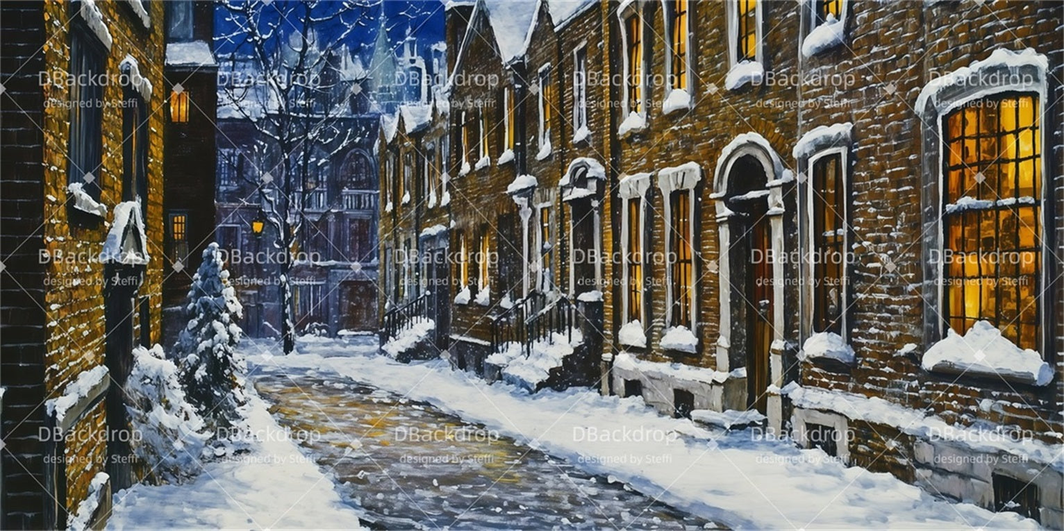 Theater Backdrops Winter Street Stage Backdrop Ideas CSH510-T72