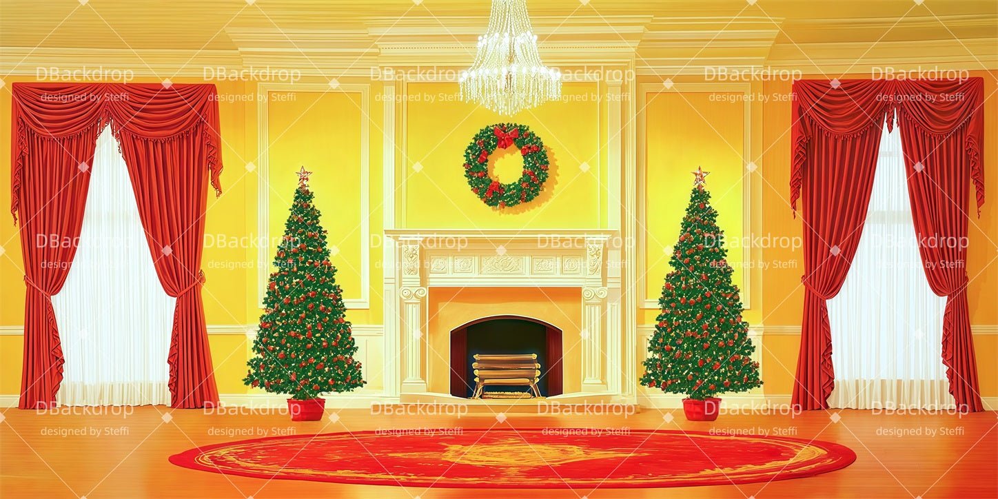 Dance Backdrop Christmas Parlor Church Stage Backdrops CSH510-T75