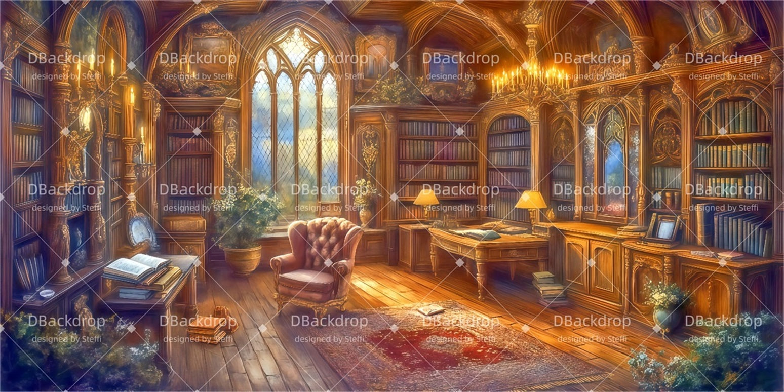 Movie Theater Backdrop Cozy Study Stage Backdrop CSH510-T79