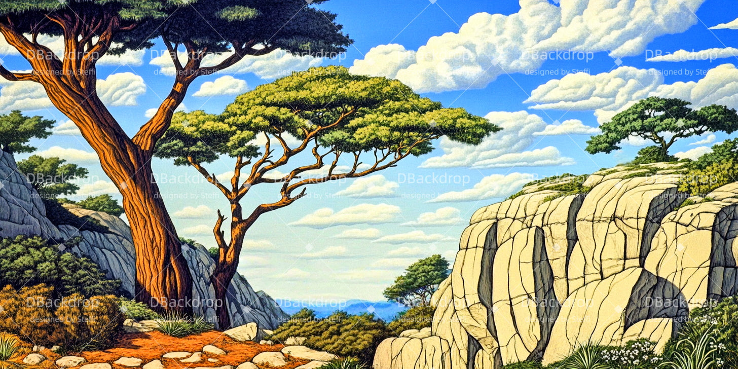 Theater Stage Backdrop Jungle Canyon Dance Recital Backdrop CSH510-T96