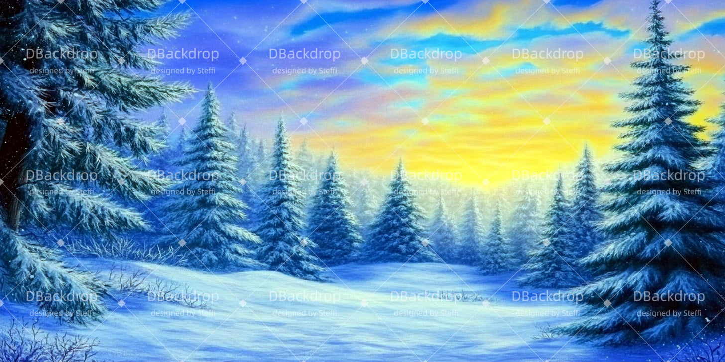 Forest Stage Backdrop Sunrise Forest Performance Backdrops CSH511-T44