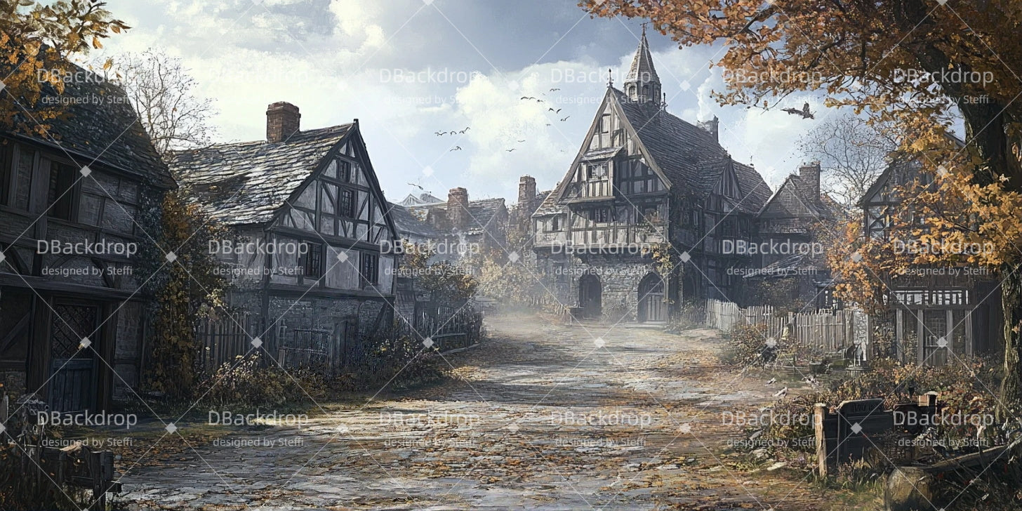 Theater Backdrop European Road Professional Stage Backdrops CSH511-T28