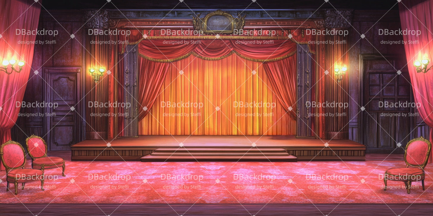 Broadway Stage Backdrop Night Club Stage Musical Backdrops CSH511-T36