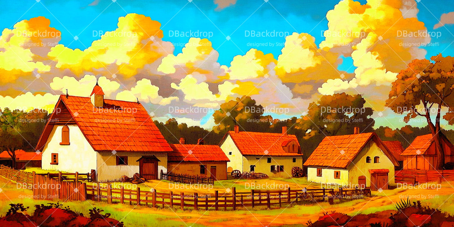 Stage Scenery Backdrops Cattle Shed Theater Stage Backdrop CSH511-T71