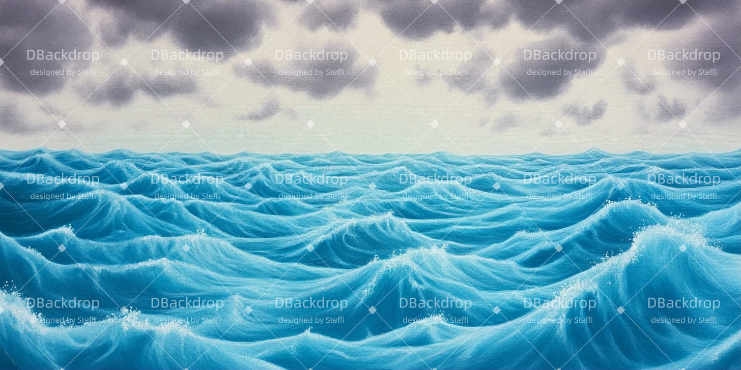 Movie Theater Backdrop Surging Sea Large Stage Backdrops CSH511-T8