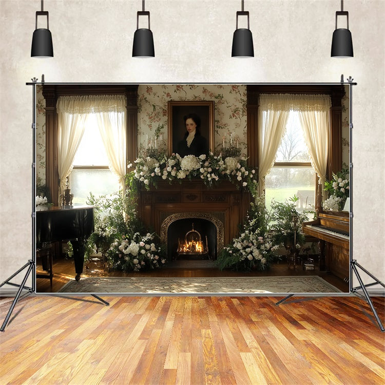 Victorian Photo Backdrop Hearth Bloom Vintage Backdrop CSH57-104
