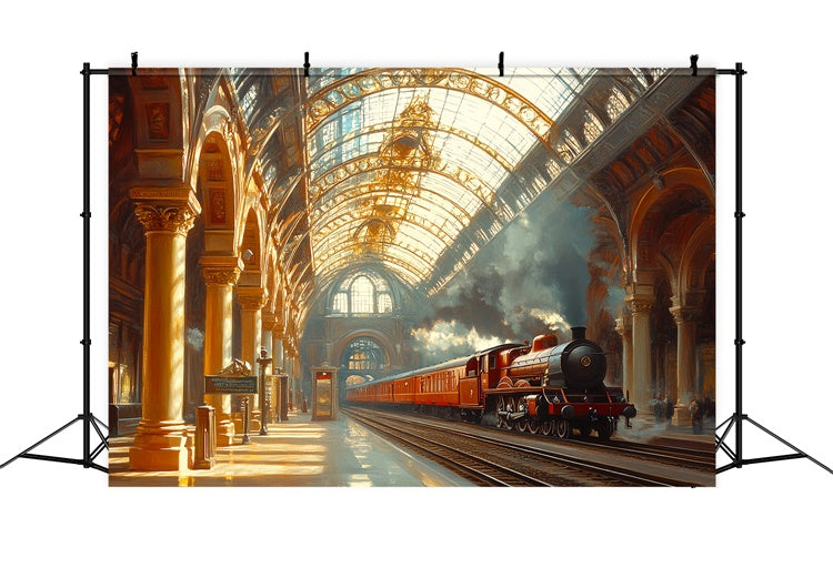 Victorian Backdrop Golden Hour Station Vintage Backdrops CSH57-107