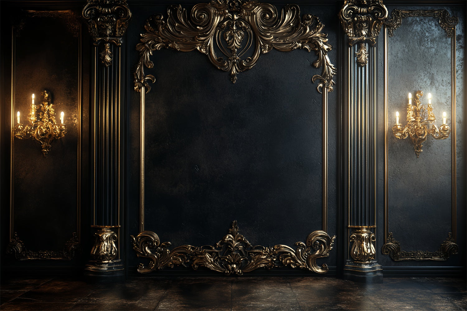 Vintage Wall Backdrop Royal Sconce Elegance Backdrop CSH57-115