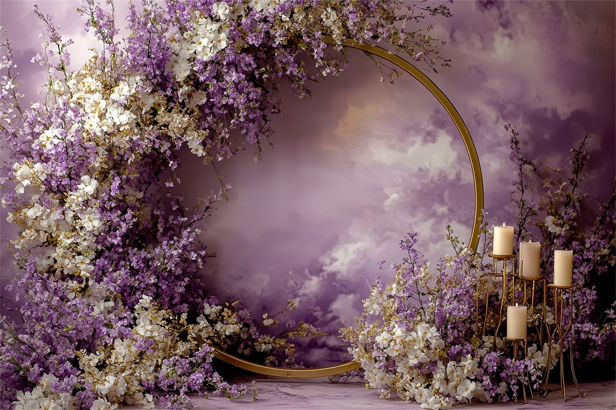 Backdrop Vintage Twilight Bloom Candlelit Backdrop CSH57-124