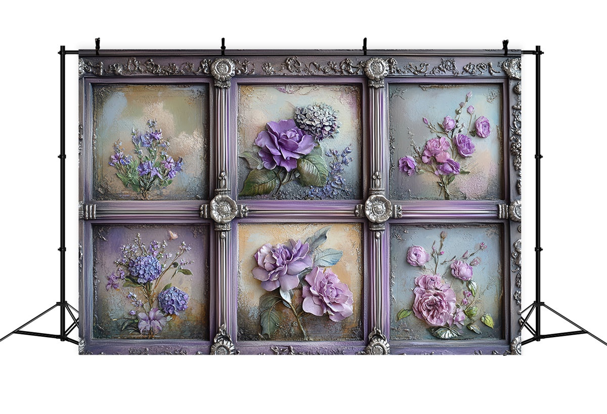 Victorian Photo Backdrop Floral Frame Vintage Backdrops CSH57-125