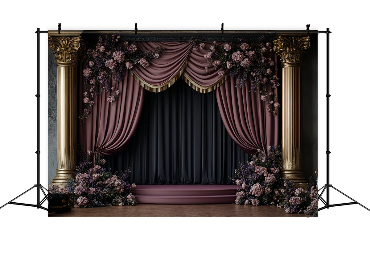 Victorian Backdrops Floral Elegant Stage Vintage Backdrop CSH57-132