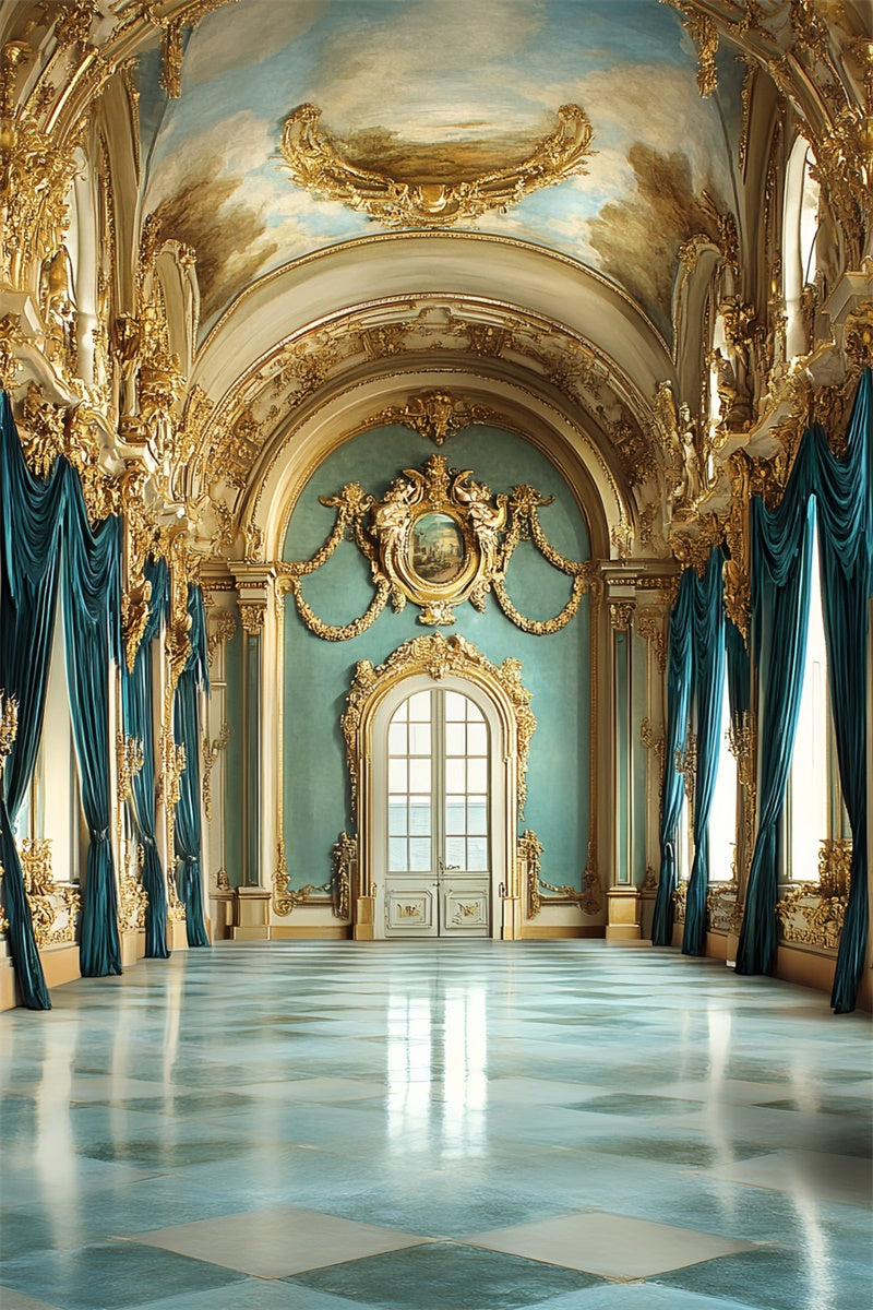 Vintage Photo Backdrops Baroque Sky Palace Backdrop CSH57-137