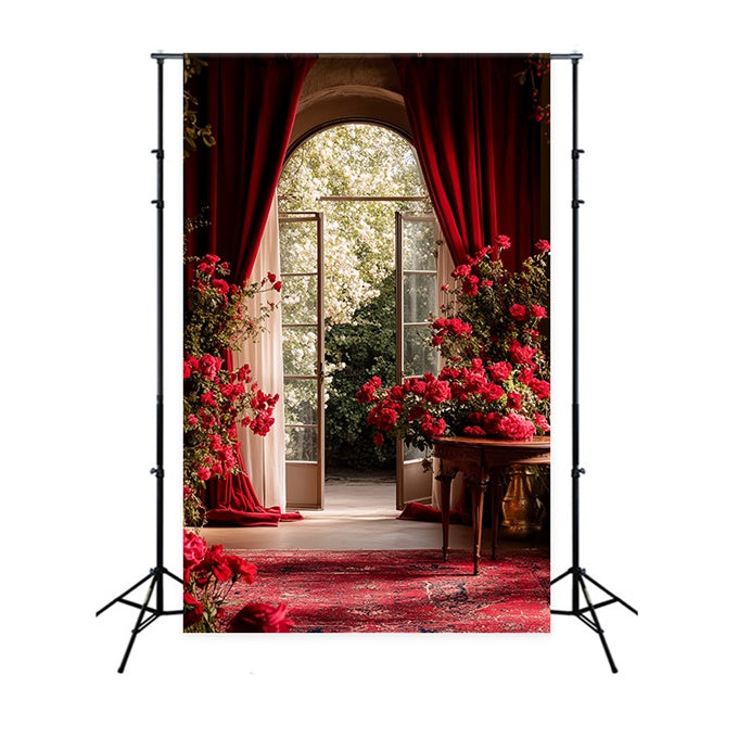Vintage Photography Backdrop Rose Arch Romance Backdrop CSH57-139