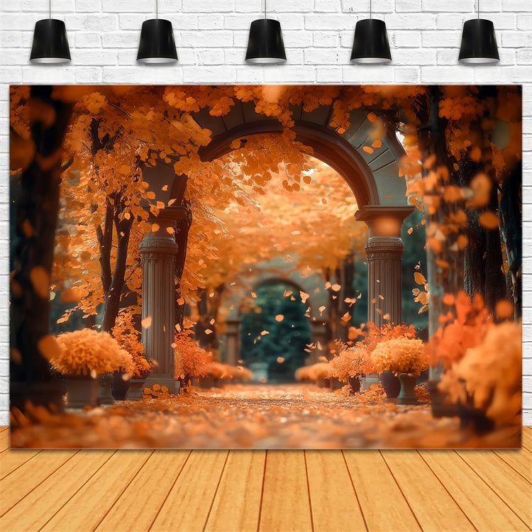 Autumn Forest Backdrop Sunset Maple Passage Backdrop CSH57-157