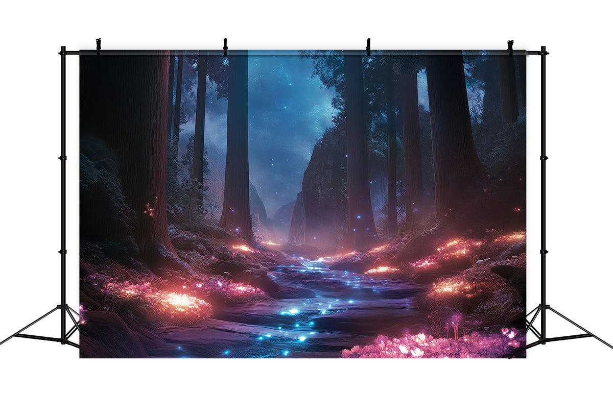 Night Forest Backdrop Mystic Twilight River Backdrop CSH57-160